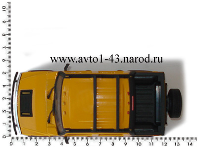 Hummer H2 SUT (yellow) - размеры