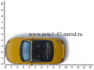 AUDI TT Cabriolet Cararama - размеры